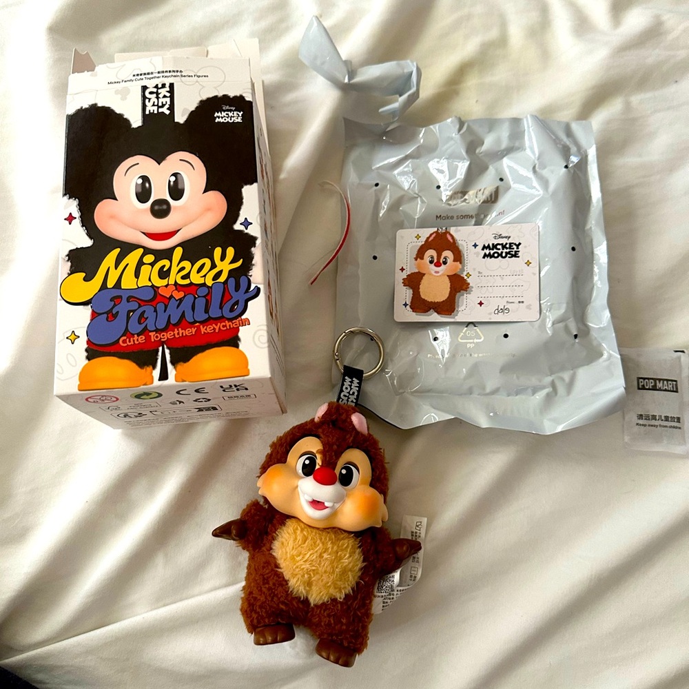 PopMart Mickey Family Cute Together Dale Keychain